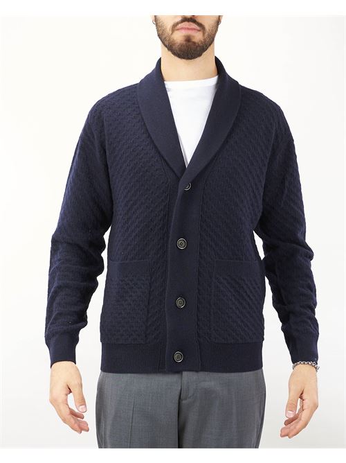 Jacquard wool cardigan Paolo Pecora PAOLO PECORA | Cardigan | A064F0026728